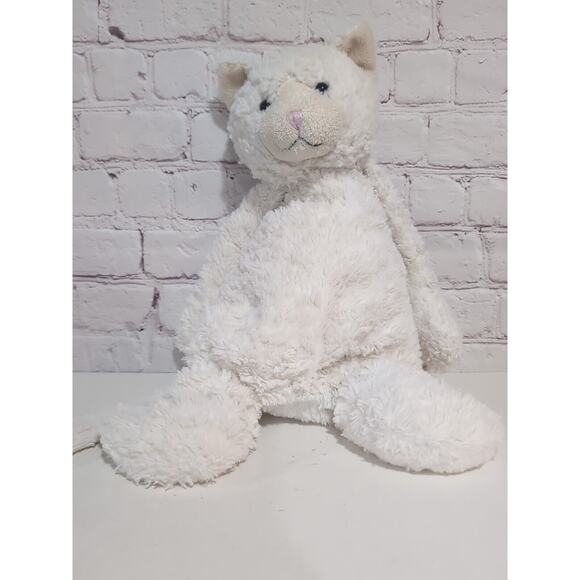Jellycat Bianca White Cream Cat Plush Stuffed Animal Kitty Long Tail Minky Kitty - Picture 1 of 11